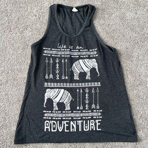 “Life Is An Adventure” Elephant Tank Top